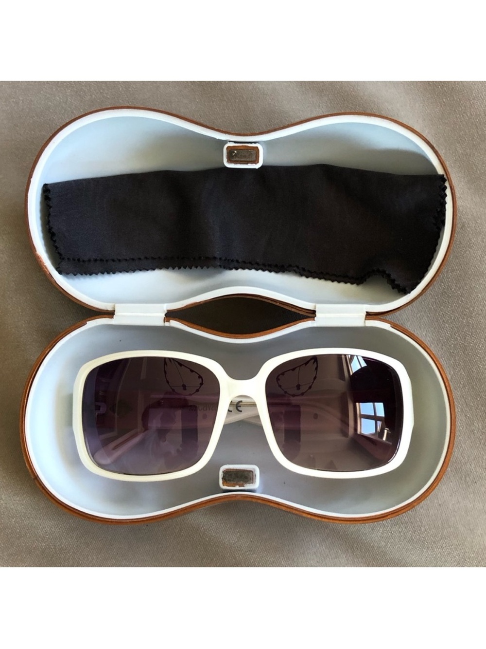 Just Cavalli White Frame Sunglasses with Purple Gradient Lenses